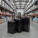 BLACK Hard Shell Luggage Box - 3 Sets