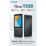 Tecno T530 - 3.4" Screen - Dual SIM - 2400mAh Battery -Black