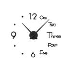 Large 3D letter/number DIY Wall Clock- black
