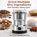 product_image_name-KITCHA-300ml Electric Grinder Stainless Steel Coffee & Spice Grinder – Silver-2