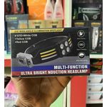 Generic Multi-Function Ultra Bright Rechargeable Induction Headlamp – 210° Wide-Angle LED Headlight With Wave Sensor, Type-C Charging, White/Yellow/Red COB & XTE Spotlight - image 2
