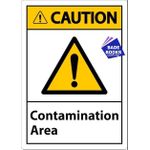 2 in 1 Caution Contamination Area Door Stickers