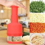 Chopper Press for onion and veggies - Red