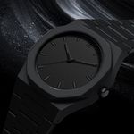 Fashion Plain Black ValenZo Plastic Ceramic Waterproof Sophisticated Wristwatch