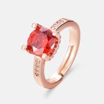 Fashion Adjustable Trendy Rose Gold Love Diamond Proposal Ring With Case
