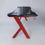 Modern Y Shaped RGB Led Lights Gaming Table 1.4 METRE -RED FRAME SUPPORT