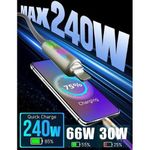 Generic PD 240W 4-In-1 Data Cable (USB+Type-C / Lightning + Type C) Fast Charging Cable - image 2