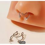 Steel Clip on nose ring - image 2