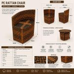 Generic 4-Seater Outsider Wicker Rattan Bistro 4 in 1 plus table set. - image 2