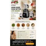 Generic RS Ultimate Performance Mixer Grinder RS1000GB – 1000W Powerful Motor, 3 Stainless Steel Jars, Secure Lock System, Multi-Functional Kitchen Appliance