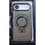 Luxury Leather MagSafe Case for iPhone 17 Air – Titanium Grey