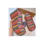 Fashion Trendy Multi Color Wedge Slipper