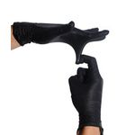 Pointer Black nitrile gloves with textured finger tips