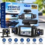 Vehicle Blackbox DVR – 3-Camera Full HD Car Dash Camera