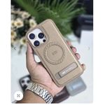 HDD Brand Best Premium Pu Leather Magsafe Support Hard With Stand System For iPhone 16 pro max 