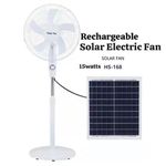 Generic 16inches Electric Rechargeable standing Fan With Solar Panel