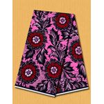 Fabric Geometric & Floral Pattern African Wax Print