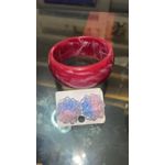 Fashion Everything plastic bangle and matching earring red - image 2