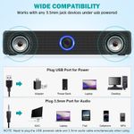 Generic Computer Speakers, USB Powered PC Speakers Wired Stereo Desktop Speakers with 3.5mm Audio Plug for Computer, Desktop, Laptop, PC, Pad, Cellphone - image 3