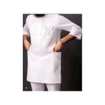 Fashion men white three quater sleeve senator wear