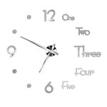47'' letter/number DIY Wall Clock - Silver