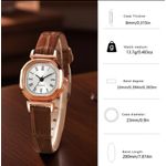 Quartz Women'S Small Rounded Square Case Thin Strar Watch, Fashionable Elegant Cute - image 2
