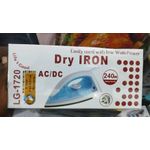 AC/DC Low Wattage Energy Saving Dry Iron (Model: LG-1720).