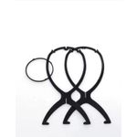 Premium Portable Folding Plastic Wig Stand Holder Dryer - Black (Pack of 2) - image 3