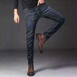 High Quality Fitted Stock Jeans - Dark Blue