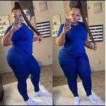 Comfortable Blue Two Piece Set