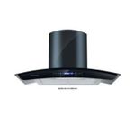 Phiima  90cm Curved Tempered Glass Kitchen Smell,Smoke & Heat Extractor RangeHood Charcoal Filter