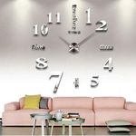 Generic Modern Fashion 3D Wall Clock Mirror Wall Stickers DIY Clock Home Decor Wall Clock