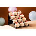 product_image_name-Fashion-3 Tier Black Acrylic Perfume Display / Cupcake Display Risers. Perfume Organizer Stand. Perfume Tray. Perfume Rack-4