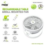 Generic IWIN ENERGY 8 Inches Rechargeable Rotating Fan With LED Lighting-Remote Control - image 3