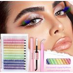 Generic 240Pcs Colored Lashes Large volume set with single eyelashes