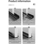 product_image_name-Generic-PVC Silent Door Seal Bottom Door Seal Strip Under Door Weather Draft Barrier Sound Proof  Self Adhesive Silicone Door Insulation Draft Stopper Insect Expellant Dust Proof-2