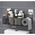 wall-mounted metal mesh bathroom shelf