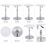 Generic Modern adjustable-height white round pedestal table - image 2