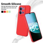 Generic Xiaomi Redmi 15c Silicone Black Protective Case...Red
