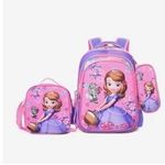 3 in 1 Kids School 3D Backpack Set With Lunch Bag & Pencil Case