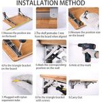 Generic 12 Inch Stainless Steel Folding Shelf Bracket - 2 Pieces - image 4