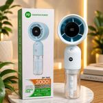 Dp Mini Portable Rechargeable Ice Cooling Handheld Mist Spray Fan DP-7645 3000mah - image 2