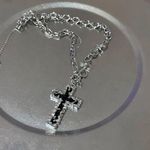product_image_name-Fashion-Punk Chunky Cross Pendant Paperclip Chain Necklace-3