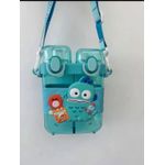 Cute Cartoon Double water bottle with Shoulder Strap (2-Layer Food Container)