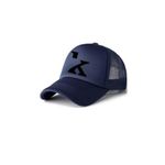Fashion Collection Design Breathable Face Cap: Navy Blue