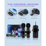 product_image_name-Generic-K9 3-in-1 Dual Wireless Lapel Microphone Lavalier Mic Double TYPE-C IPhone Android IOS PC DSLR-6