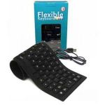 Flexible USB External Keyboard - Black 