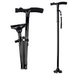 product_image_name-Generic-Foldable Walking Aid Stick & Trusty Walking Cane With LED Battery Powered Light-1