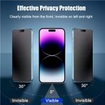 Generic (4 Pack) Privacy Screen Protector For iPhone 17 Pro Max- Anti-Peep Scratch Resistant Tempered Glass - image 5