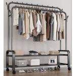 Generic 48KG Heavy Duty Foldable Double Pole Clothes Rack – Indoor Floor Stand - image 2
